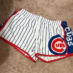 Genuine Merchandise White Shorts with Blue Pinstripes